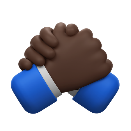 Fraternité, poignée de main, geste mains  3D Icon