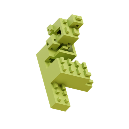 Fratura de célula em fatia de kiwi  3D Icon