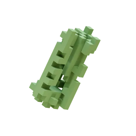 Fratura de célula esmeralda  3D Icon