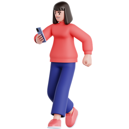 Frau zu Fuß  3D Illustration