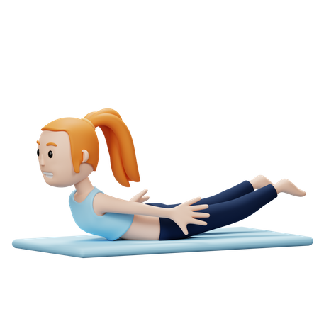 Frau macht Lotus-Yoga-Pose  3D Illustration