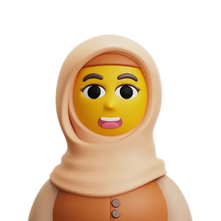 Frau mit Hijab  3D Icon