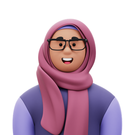 Frau mit Hijab  3D Icon