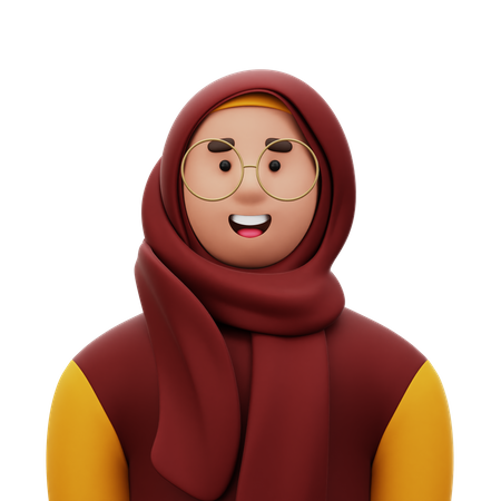 Frau mit Hijab  3D Icon