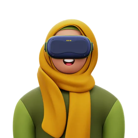 Frau mit Hijab  3D Icon