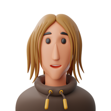 Frau mit Kapuzenpullover-Avatar  3D Icon