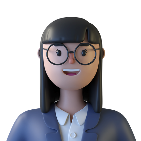 Frau mit optischer  3D Icon