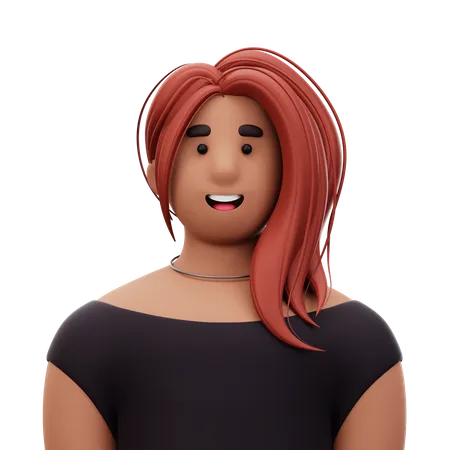 Frau mit roten Haaren  3D Icon