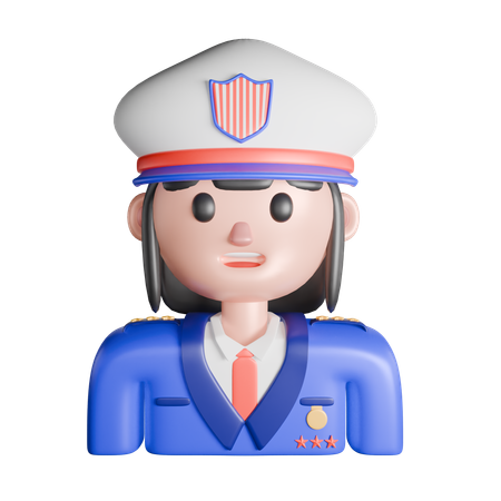 Frau Polizistin  3D Icon