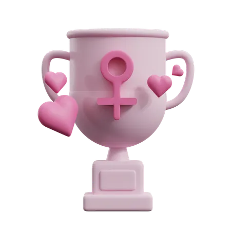 Frau Trophäe  3D Icon