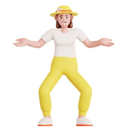 Frau verwirrt  3D Illustration