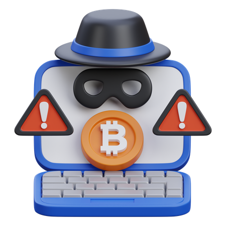 Fraude au bitcoin  3D Icon