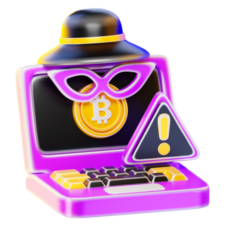 Fraude de bitcoins  3D Icon