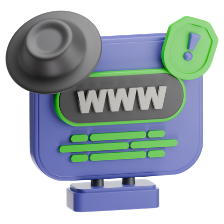 Fraudulent Website  3D Icon