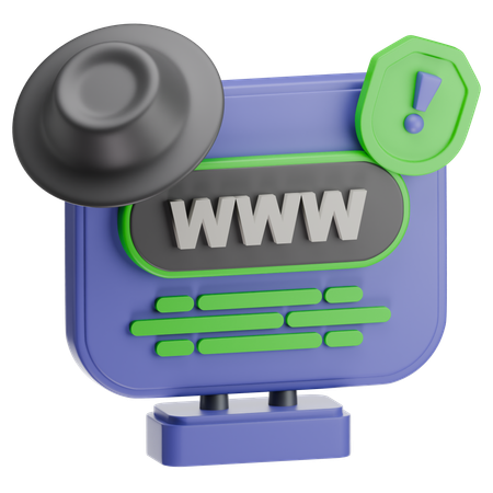 Fraudulent Website  3D Icon