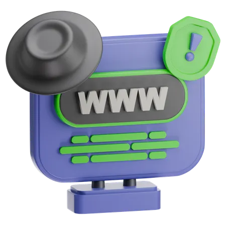 Fraudulent Website  3D Icon