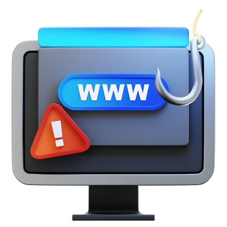 Fraudulent Website  3D Icon