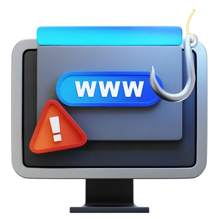 Fraudulent Website  3D Icon