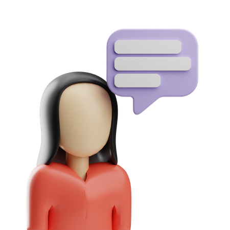 Frauenrede  3D Icon