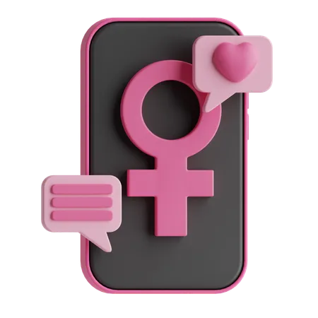 Botschaft zum Frauentag  3D Icon