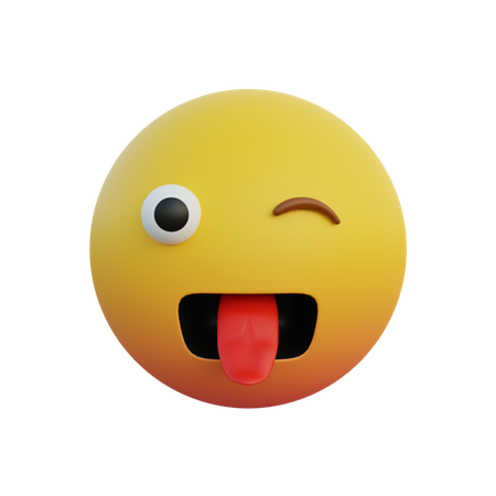 Verrücktes Gesicht  3D Emoji