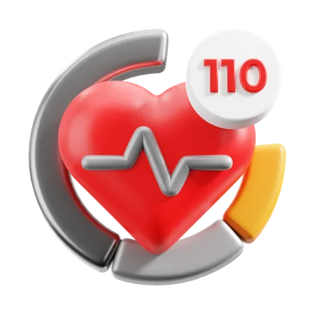 Ritmo cardiaco  3D Icon