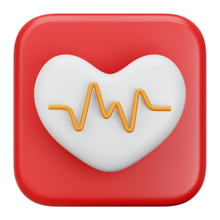 Ritmo cardiaco  3D Icon