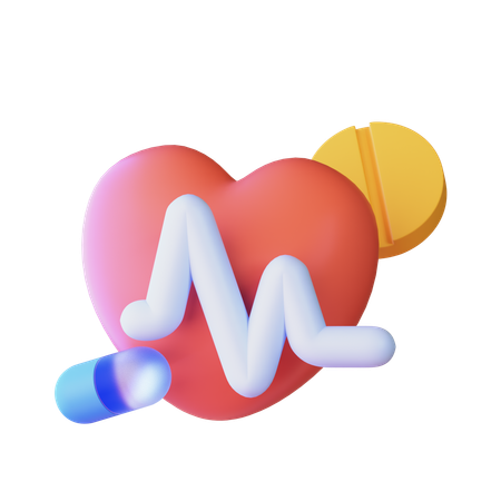 Ritmo cardiaco  3D Icon