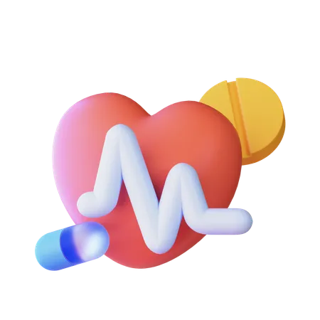 Ritmo cardiaco  3D Icon