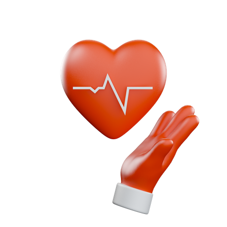 Ritmo cardiaco  3D Illustration