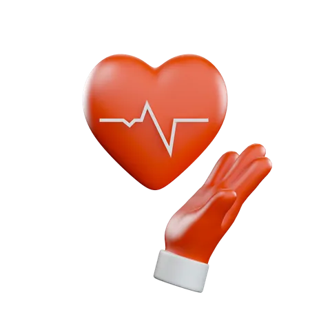 Ritmo cardiaco  3D Illustration