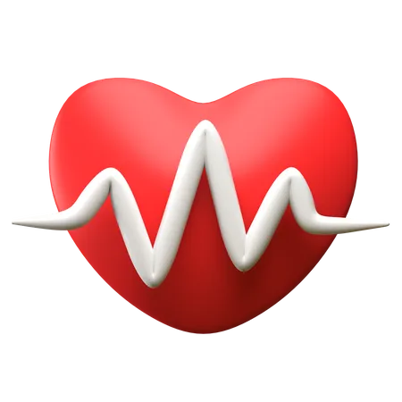 Ritmo cardiaco  3D Illustration