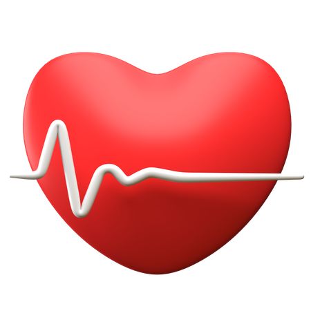 Frecuencia cardiaca baja  3D Illustration