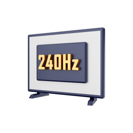 Frecuencia de actualización de 240 Hz  3D Illustration