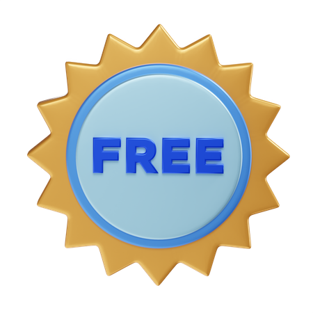 Free Badge  3D Illustration