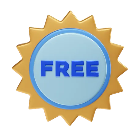 Free Badge  3D Illustration