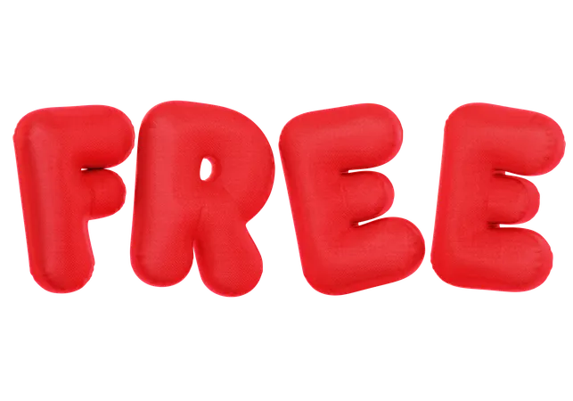 Free Balloon Text  3D Icon