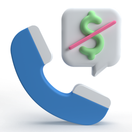 Free Call  3D Icon