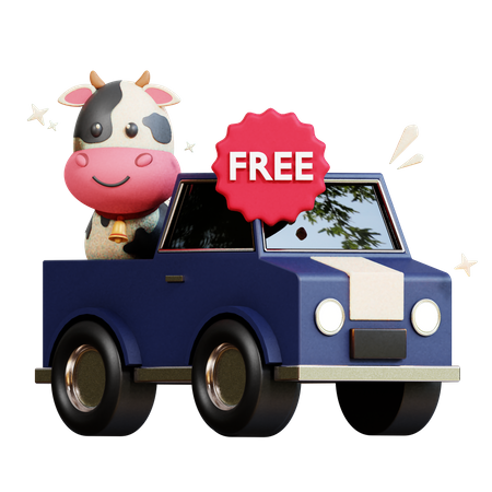Free Car  3D Icon