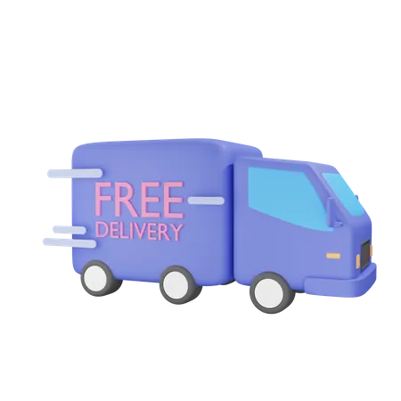 Free Delivery 3D Illustration