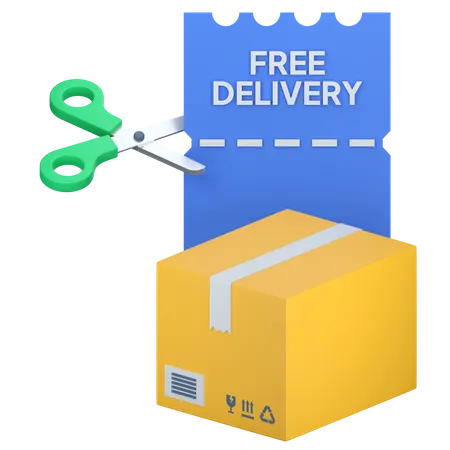 Free Delivery Coupon  3D Icon