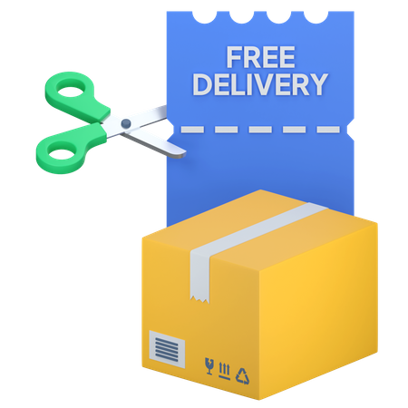 Free Delivery Coupon  3D Icon