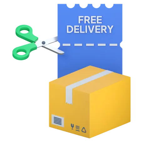 Free Delivery Coupon 3D Icon