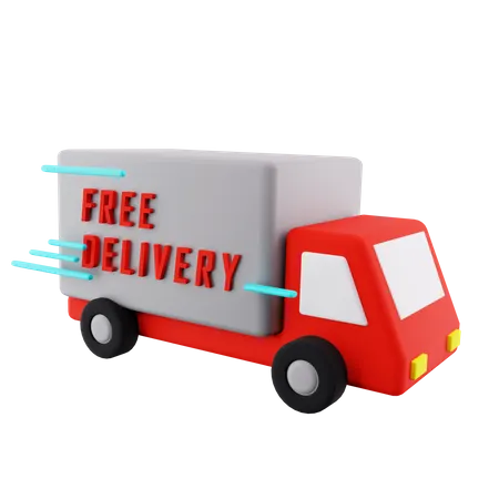 Free Delivery Van  3D Icon