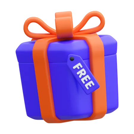 Free Gift Box  3D Icon