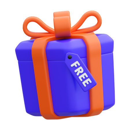 Free Gift Box  3D Icon