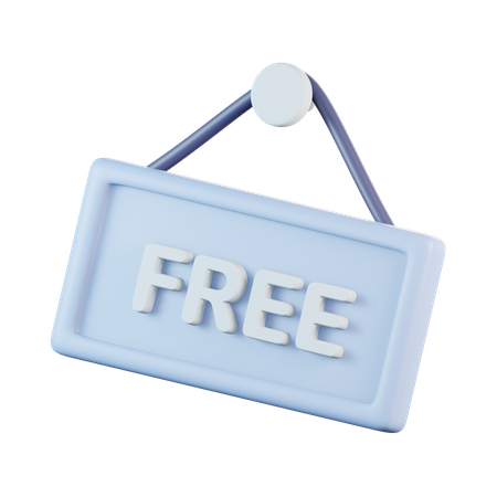 Free Hanging Sign  3D Icon