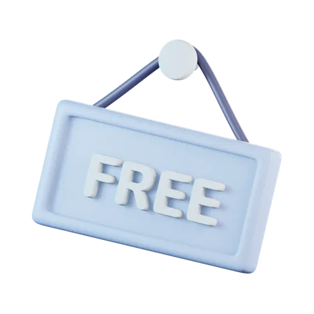 Free Hanging Sign  3D Icon