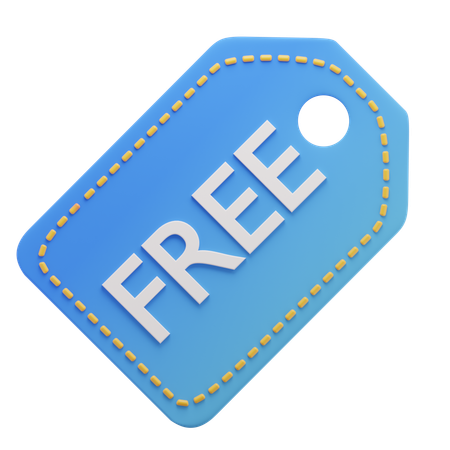 Free Label  3D Icon