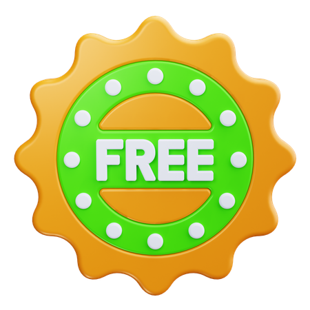 Free Label  3D Icon